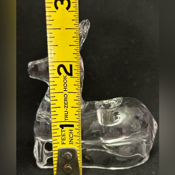 Pair of glass deer candleholders. Hold small tapered candles Christmas decor - Picture 6 of 7